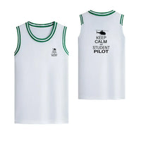 Thumbnail for Student Pilot (Helicopter) Designed Basketball Style Sports Tank Tops - view 12