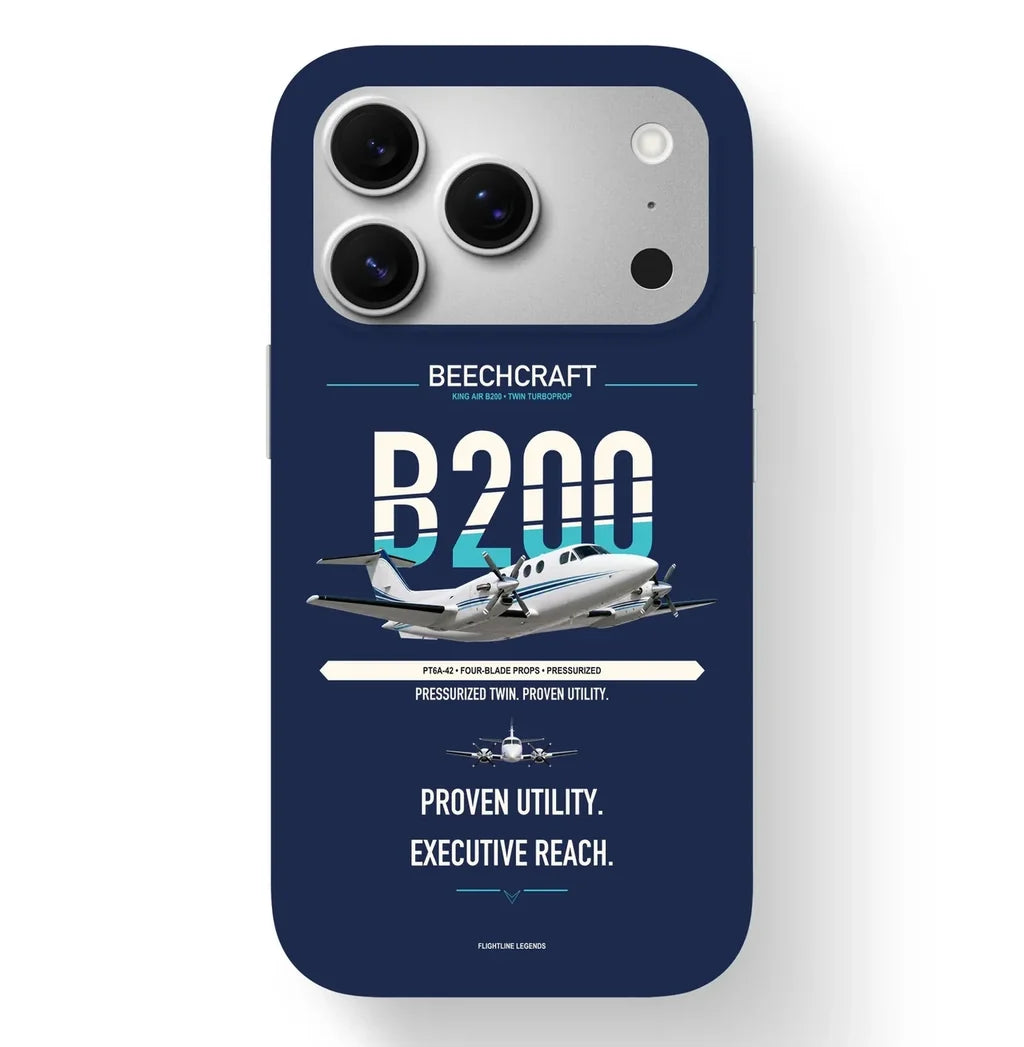 King Air B200 Case design on navy blue iphone case