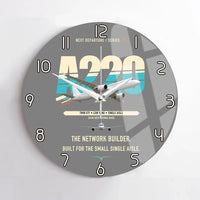 Thumbnail for Airbus A220-300 design on gray no frame wall clock