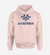 Thumbnail for Air Serbia Airlines logo printed on pink hoodie