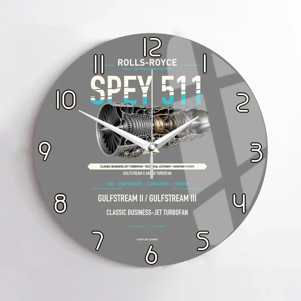 SPEY 511 design on gray no frame wall clock