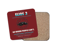 Thumbnail for Flyability Elios 3 design on dark red 1 piece coaster