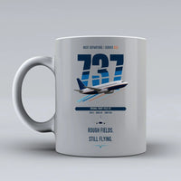 Thumbnail for Boeing 737-200 double-side print on light gray ceramic mug