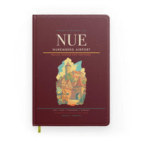 Thumbnail for Nuremberg Airport (NUE) design on dark red notebook