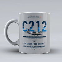 Thumbnail for C-212-100 Aviocar Mug design on light gray casa