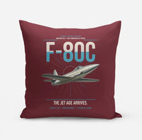 Thumbnail for F-80C Shooting Star design on dark red pillow