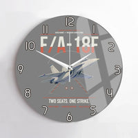 Thumbnail for F-A-18F Super Hornet design on gray no frame wall clock
