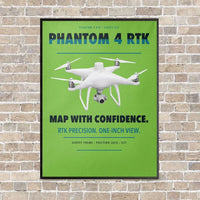 Thumbnail for DJI Phantom 4 RTK vertical canvas print - framed - light green background