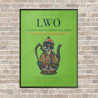 Thumbnail for Lviv Danylo Halytskyi International Airport LWO - Canvas Framed - Light Green