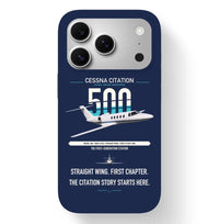 Thumbnail for Cessna Citation 500 - Citation I design on navy blue magsafe iphone case, for iPhone 17 Pro