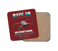 Thumbnail for DJI Mavic 3 Multispectral design on dark red 1 piece coaster
