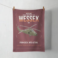 Thumbnail for Westland Wessex HU5 design on dark red towel