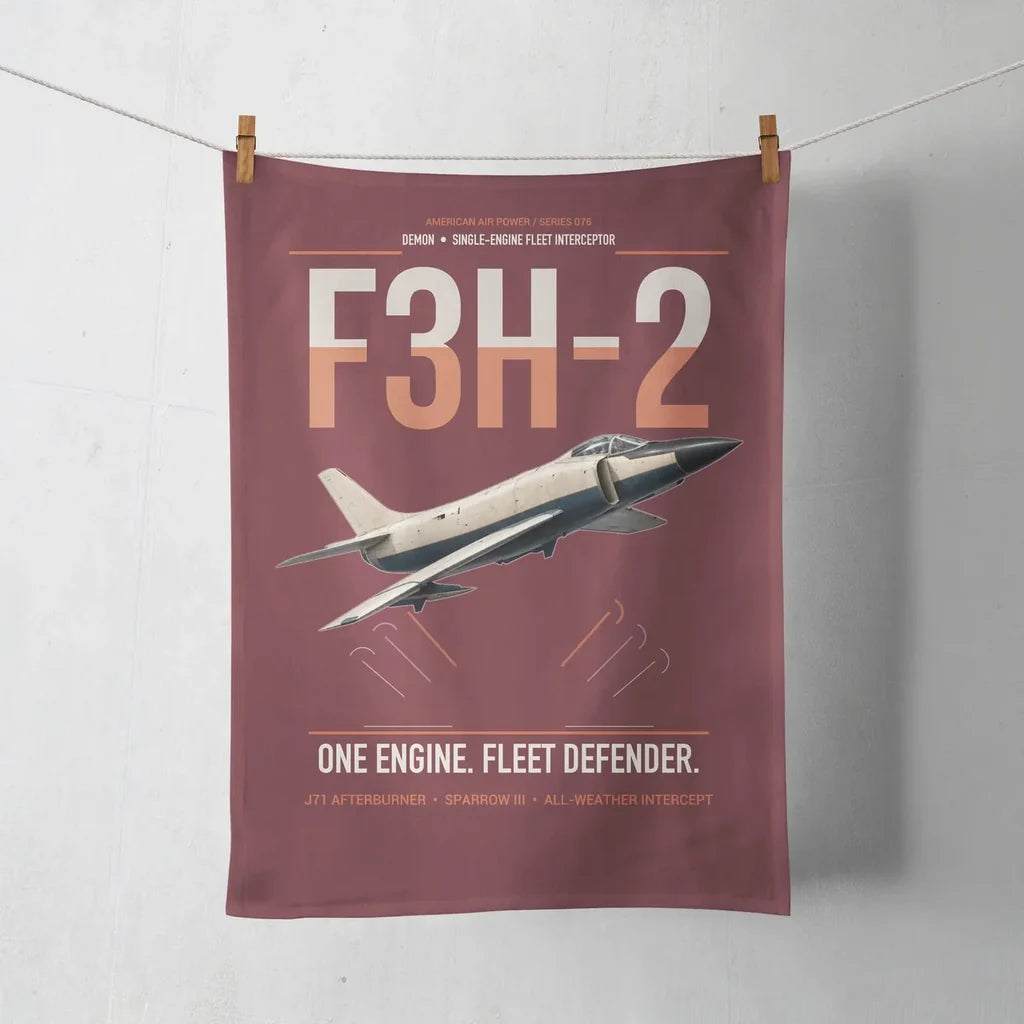 F3H-2 Demon design on dark red towel