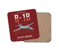 Thumbnail for B-1B Lancer design on dark red 1 piece coaster