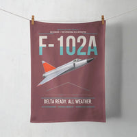 Thumbnail for F-102A Delta Dagger design on dark red towel
