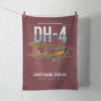 Thumbnail for Airco DH-4 Liberty Plane design on dark red towel