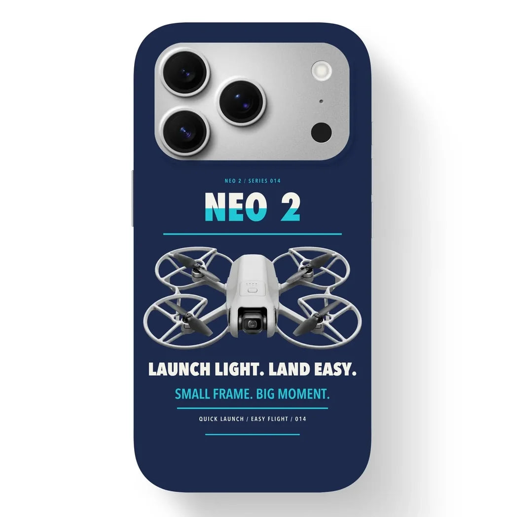 DJI Neo 2 Case design on navy blue iphone case