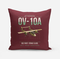 Thumbnail for OV-10A Bronco design on dark red pillow