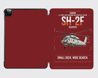 Thumbnail for Kaman SH-2F Seasprite design on dark red ipad tablet case