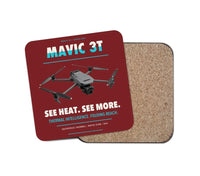Thumbnail for DJI Mavic 3 Thermal design on dark red 1 piece coaster