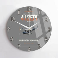 Thumbnail for Bell 412EPI design on gray no frame wall clock