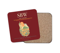 Thumbnail for Sibu Airport (SBW) design on dark red 1 piece coaster