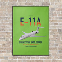 Thumbnail for E-11A BACN vertical canvas print - framed - light green background