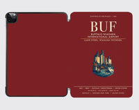 Thumbnail for Buffalo Niagara International Airport (BUF) design on dark red ipad tablet case