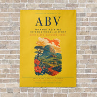 Thumbnail for Nnamdi Azikiwe International Airport ABV vertical canvas print - no frame - yellow background