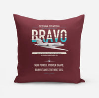 Thumbnail for Cessna Citation Bravo design on dark red pillow