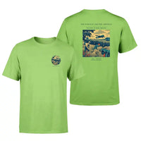 Thumbnail for VINTAGE G4510 - The Harvest And The Airfield - Double-Side T-Shirt design on lightgreen double side t shirt
