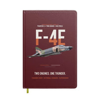 Thumbnail for F-4E Phantom II Two Engines One Thunder design on dark red notebook
