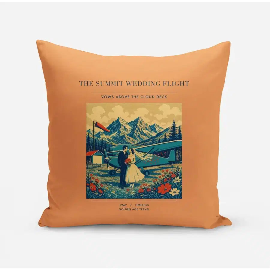 VINTAGE G4345 - The Summit Wedding Flight - Designed Pillows design on orange