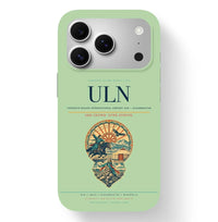 Thumbnail for Ulaanbaatar Airport (ULN) design on light green iPhone 17 Pro MagSafe case