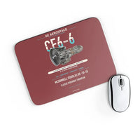 Thumbnail for CF6-6 design on dark red rectangle mouse pad