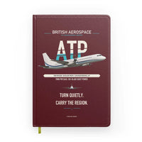Thumbnail for British Aerospace ATP design on dark red notebook