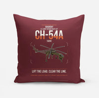 Thumbnail for Sikorsky CH-54A Tarhe design on dark red pillow