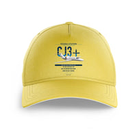 Thumbnail for Cessna Citation CJ3+ design on yellow printed hat