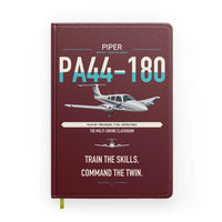 Thumbnail for Piper PA-44-180 Seminole design on dark red notebook