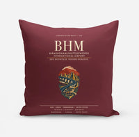 Thumbnail for Birmingham-Shuttlesworth International Airport (BHM) design on dark red pillow