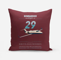 Thumbnail for Bombardier Learjet 29 design on dark red pillow