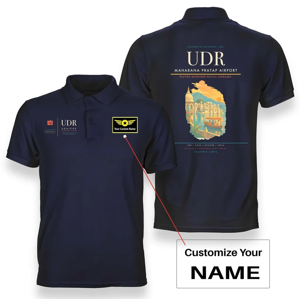 Maharana Pratap Airport UDR Navy Blue+Name