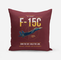 Thumbnail for F-15C Eagle design on dark red pillow