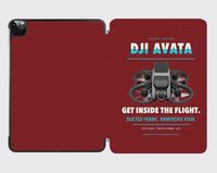 Thumbnail for DJI Avata design on dark red ipad tablet case