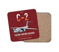 Thumbnail for Kawasaki C-2 design on dark red 1 piece coaster