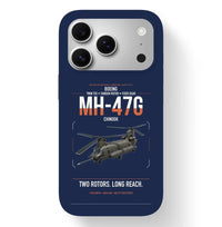 Thumbnail for Boeing MH-47G Chinook design on navy blue magsafe iphone case, for iPhone 17 Pro