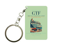 Thumbnail for Great Falls International Airport (GTF) design on light green key chain