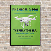 Thumbnail for DJI Phantom 3 Professional vertical canvas print - framed - light green background