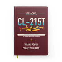 Thumbnail for Canadair CL-215T design on dark red notebook