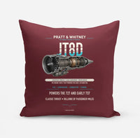 Thumbnail for JT8D design on dark red pillow
